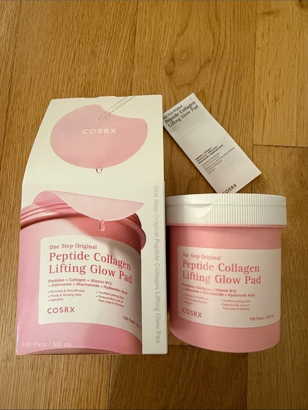 NEW COSRX Peptide Collagen Lifting Glow Pad - 100 pads
